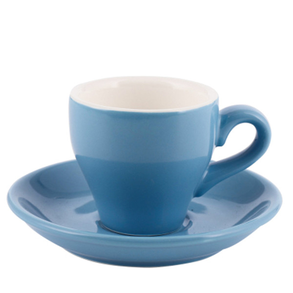 Плава шоља и тањир од 180 мл