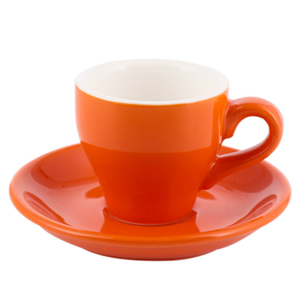Наранџаста шоља и тањир од 180 мл
