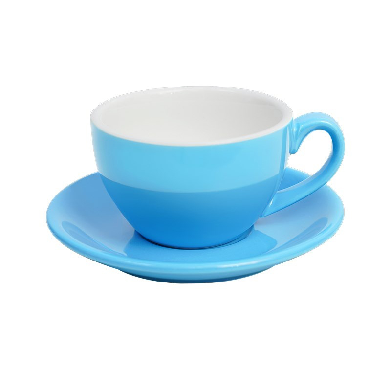 220мл Светла и елегантна плава шоља и тањир