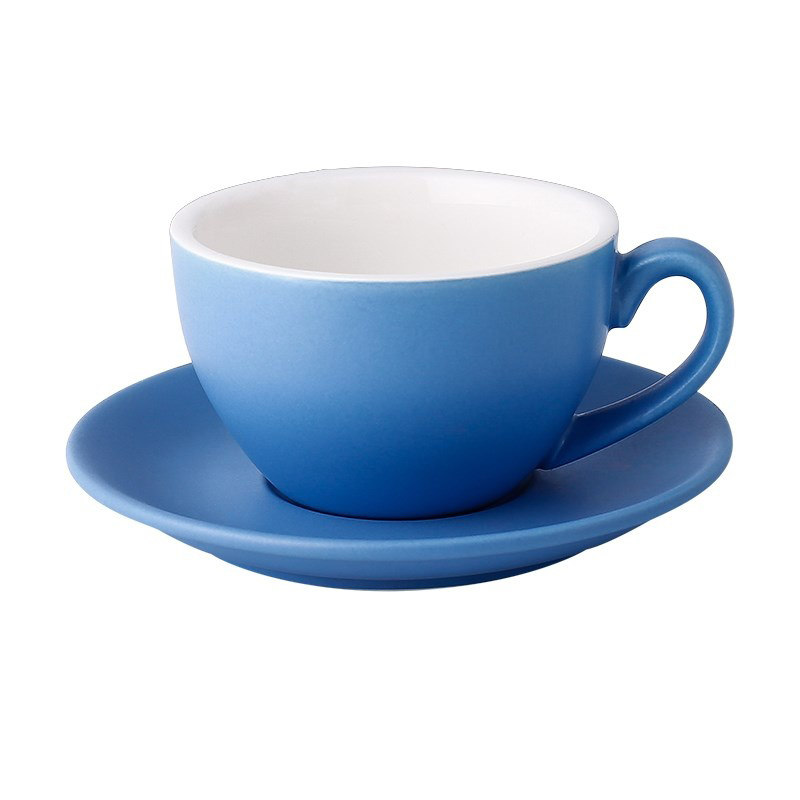 220ml Matte Elegant Blue Cup & Saucer