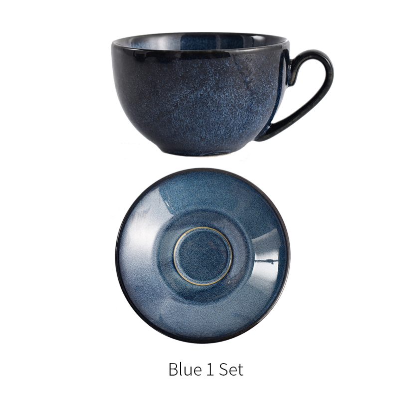 220ml blue cup and saucer