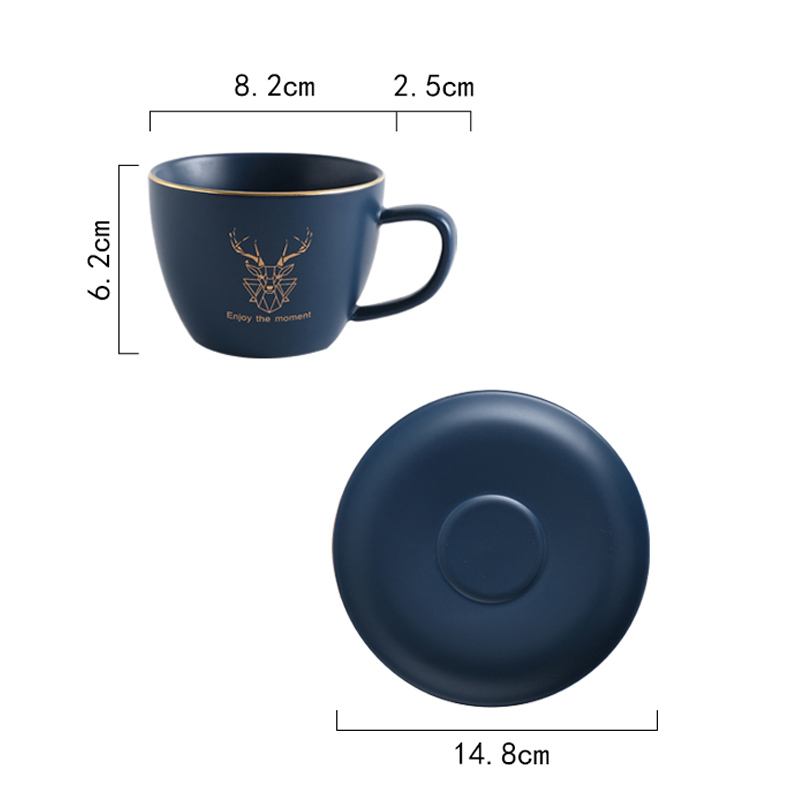 220ml blue cup and saucer