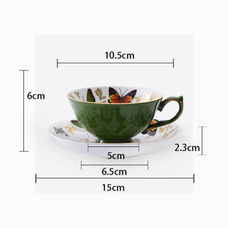 220ml green cup and saucer