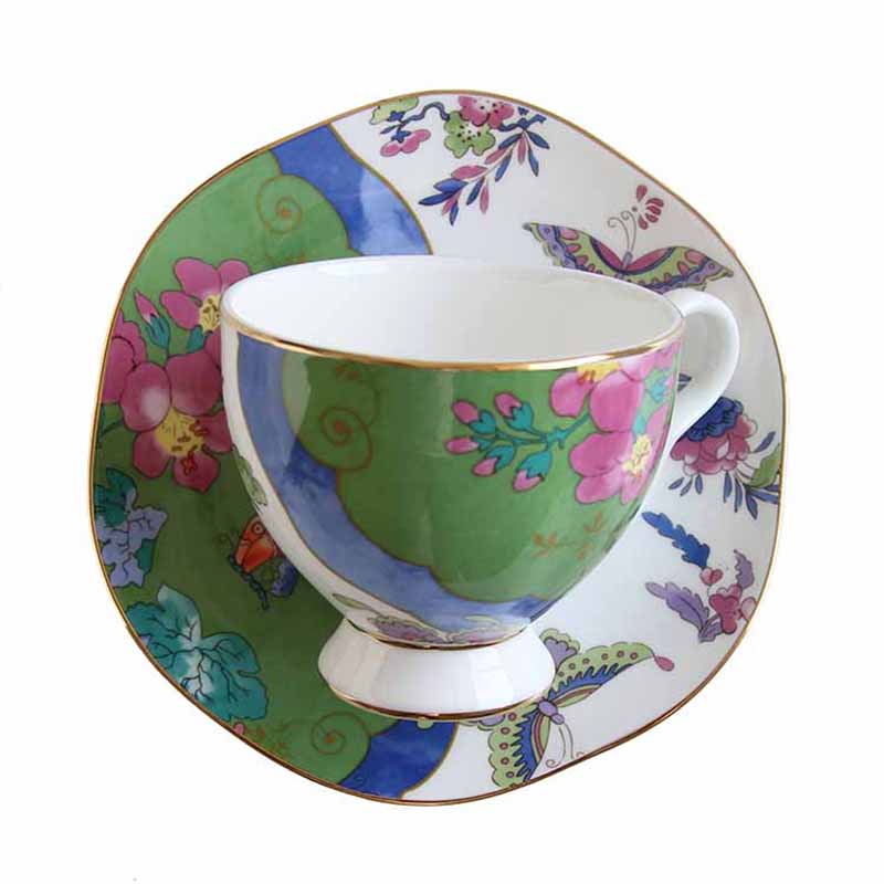 220ml green cup and saucer