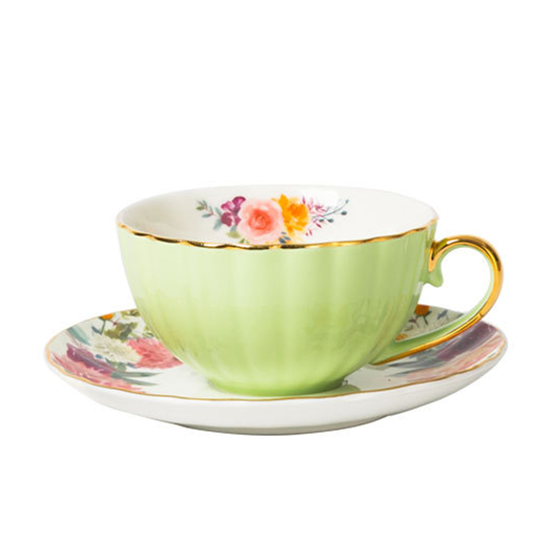 220ml light green pumpkin cup and saucer