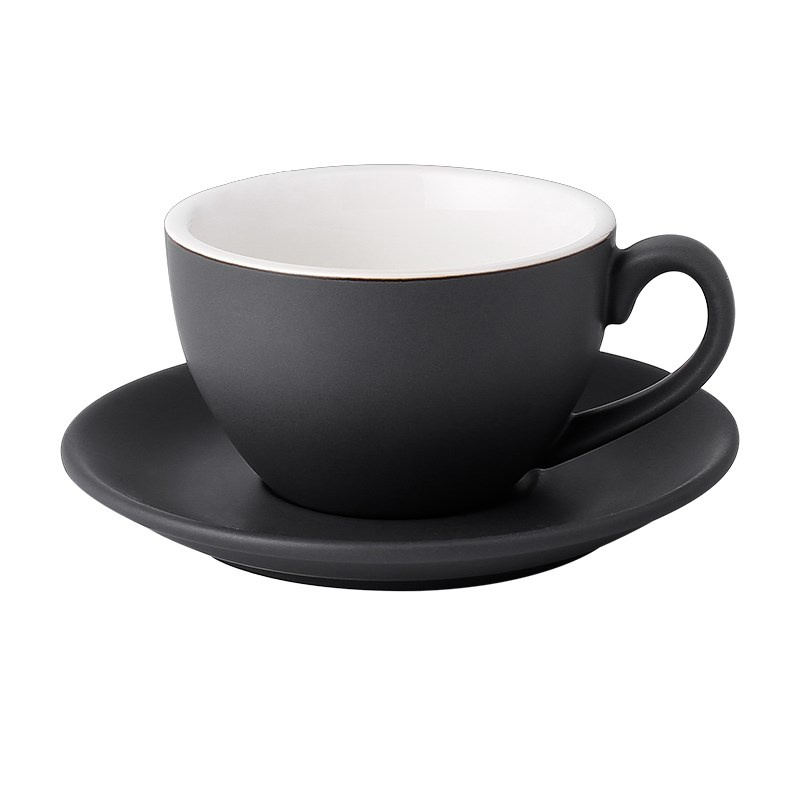 220ml matt grey cup and saucer