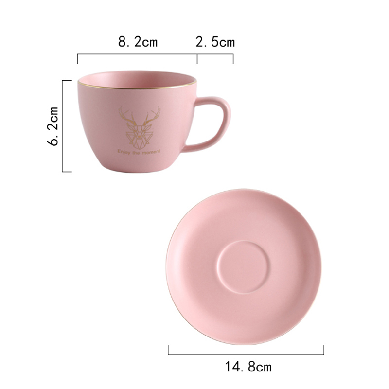 220ml pink cup and saucer