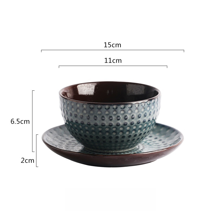 220ml polka dot cup and saucer