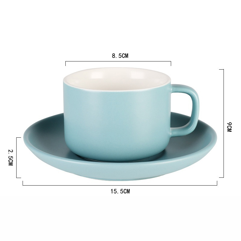 220ml sky blue cup and saucer