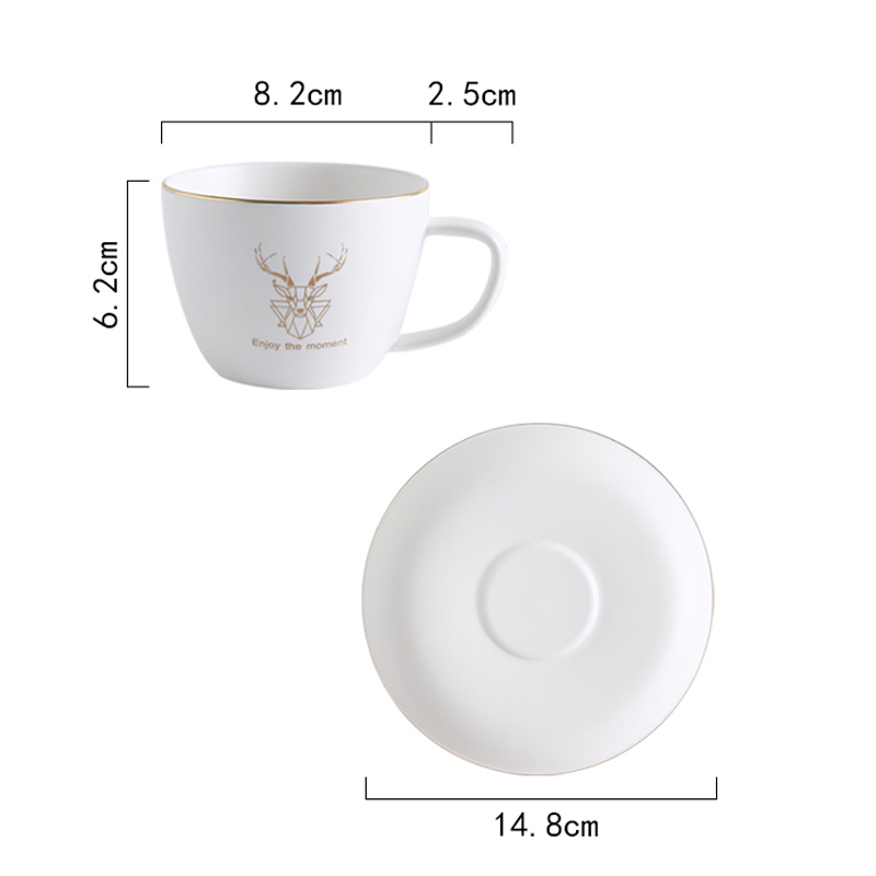 220ml white cup and saucer