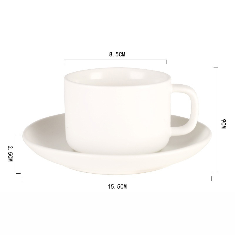 cốc và đĩa trắng 220ml