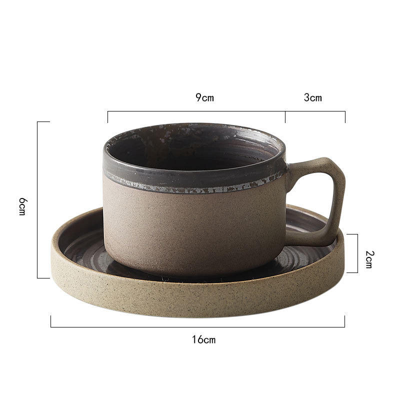 220mm brown cup and saucer