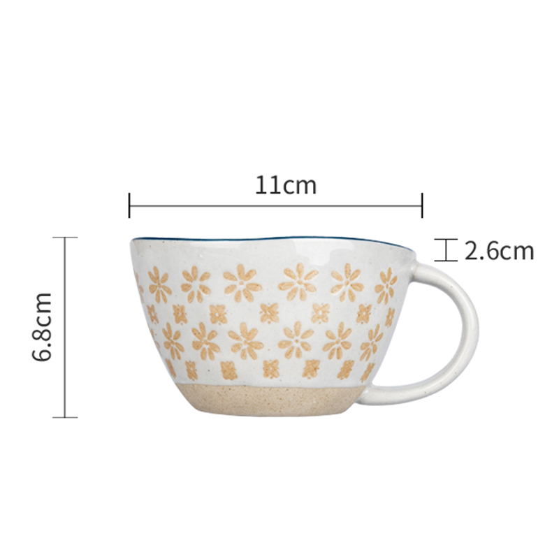 310ml yellow flower mug