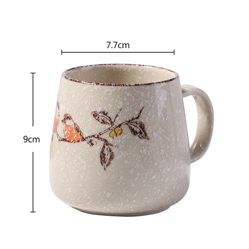 380ml flower and bird mug