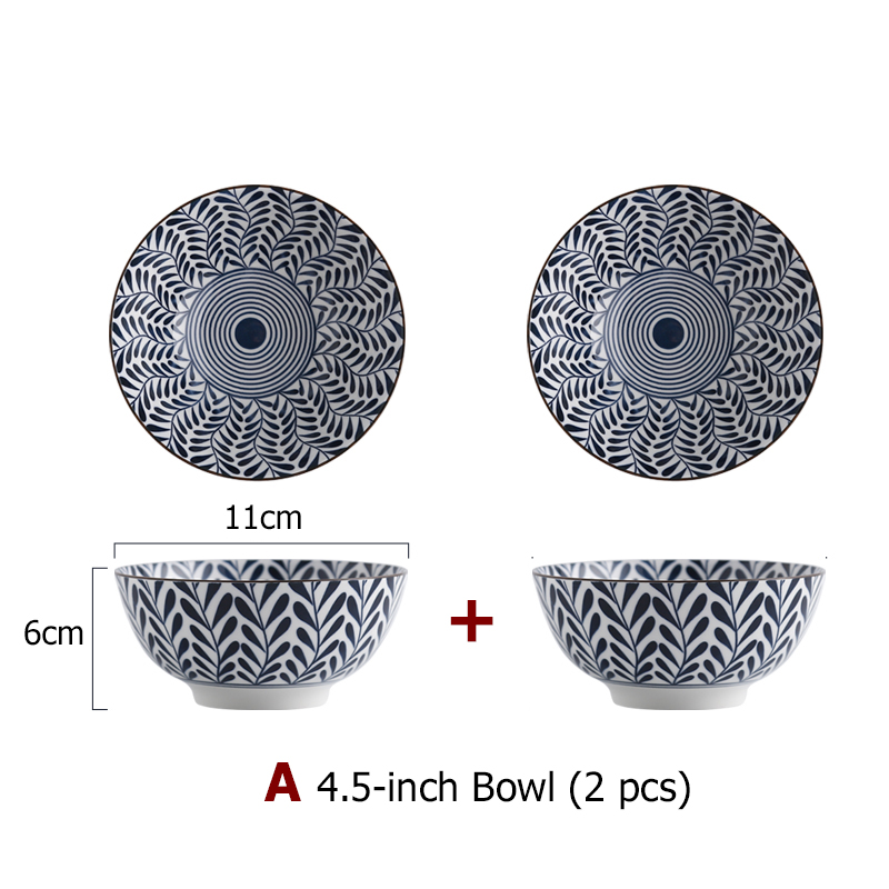 4.5inch blue bowl(2pcs)