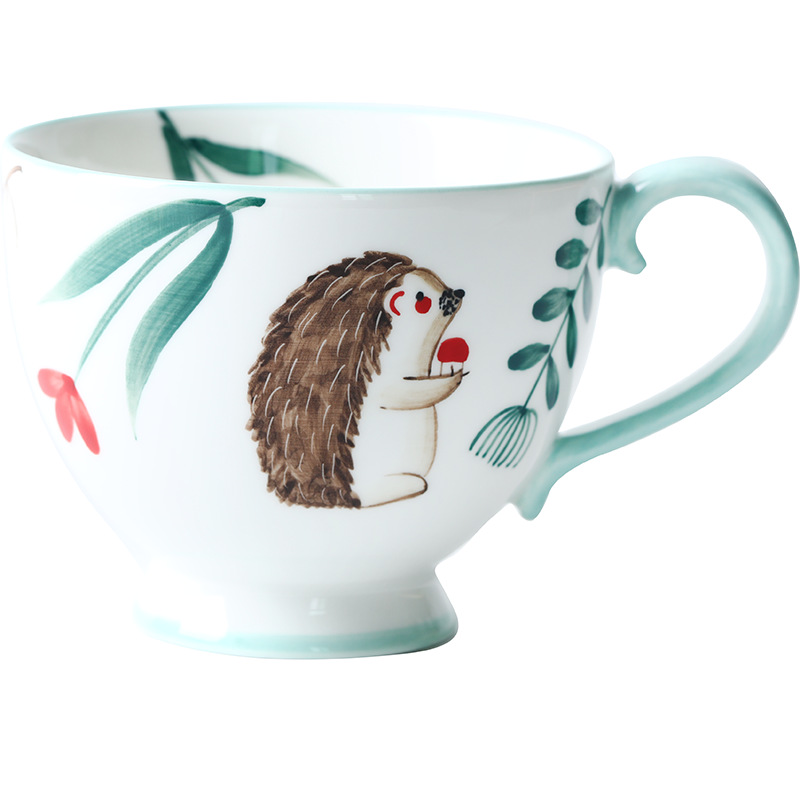 400ml Green Hedgehog Mug