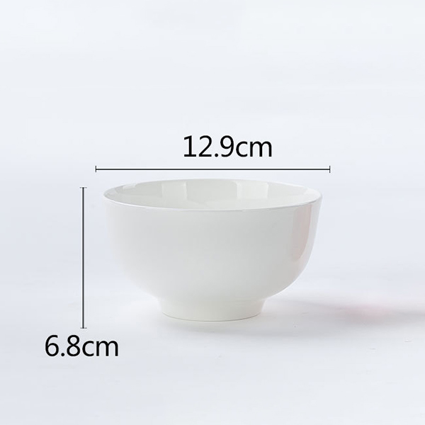 5 inch white rice bowl