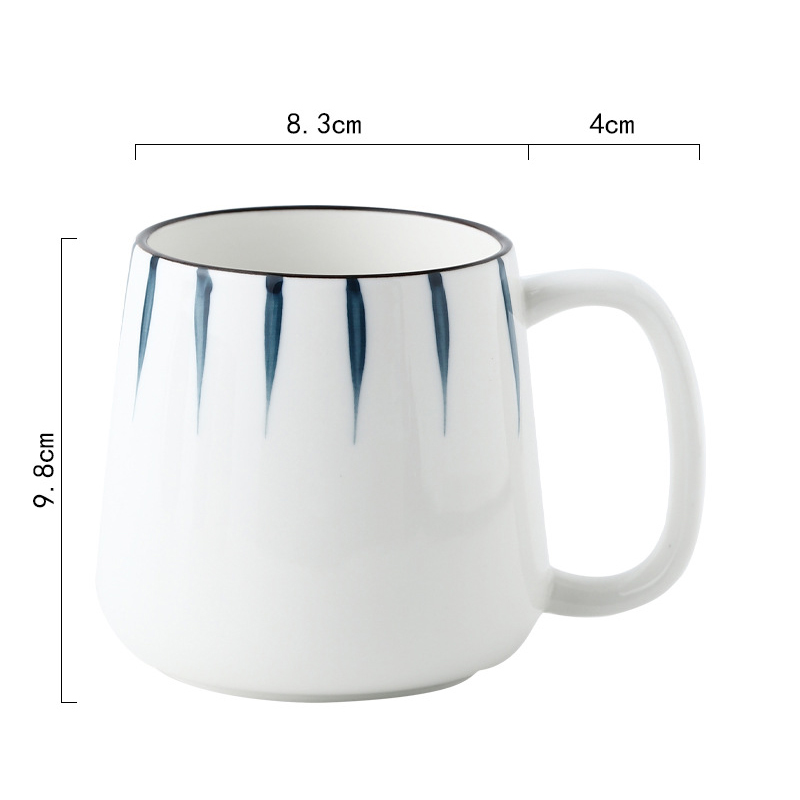 500ml hand painted Chiba pattern mug