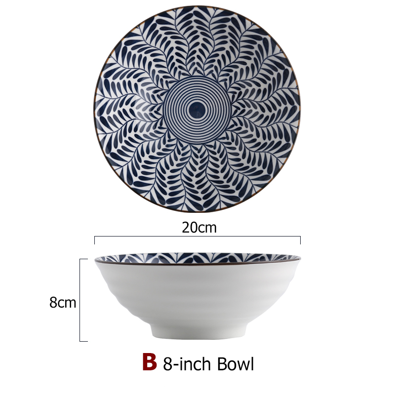 8 inch blue bowl