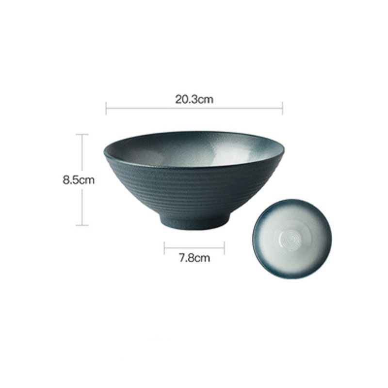 8 inch grey noodle bowl