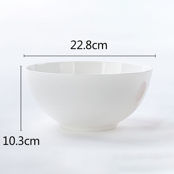 9 inch white soup bowl