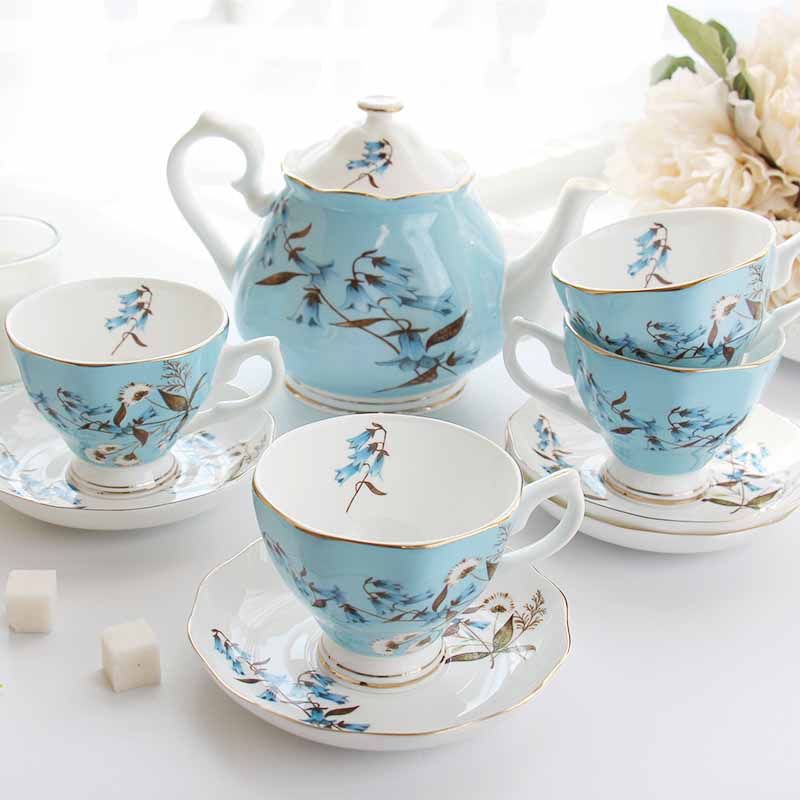 blue cup and saucer