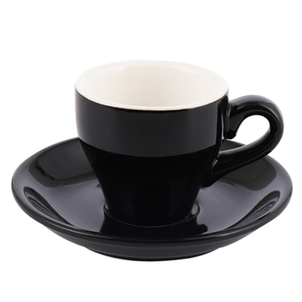 180ml black cup and saucer