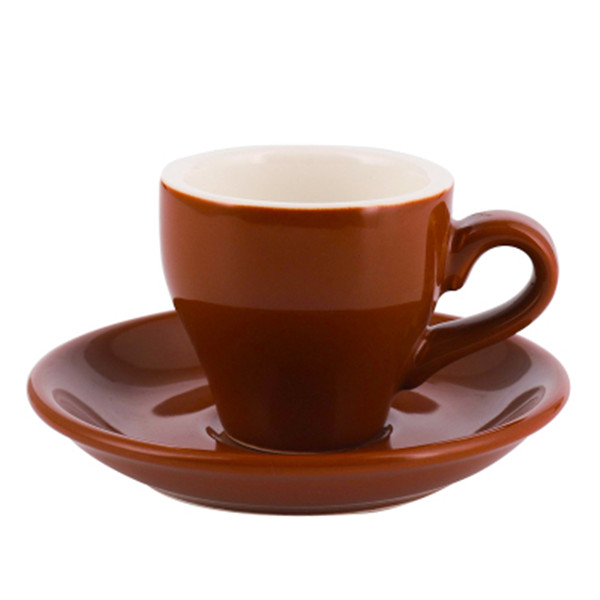 180ml brown cup and saucer