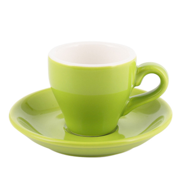 180ml fruit green cup and saucer