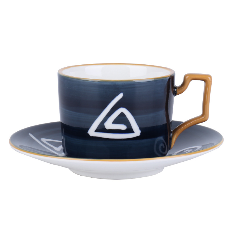 200ml blue cup and saucer