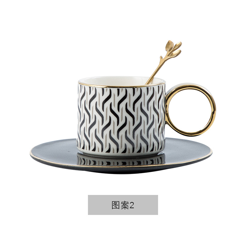 200ml gold rim cups and saucers-C