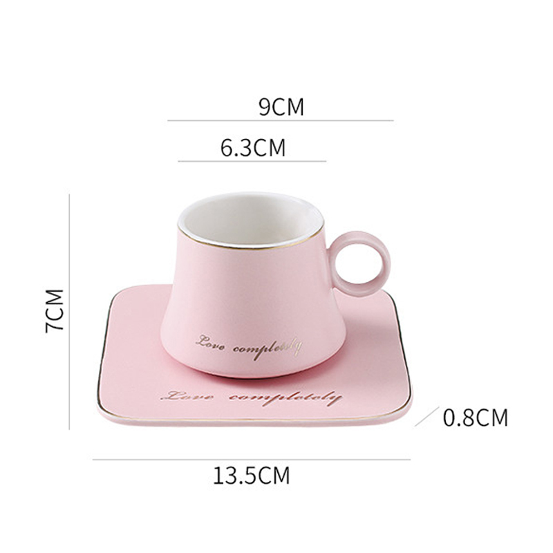 200ml pink cup and saucer