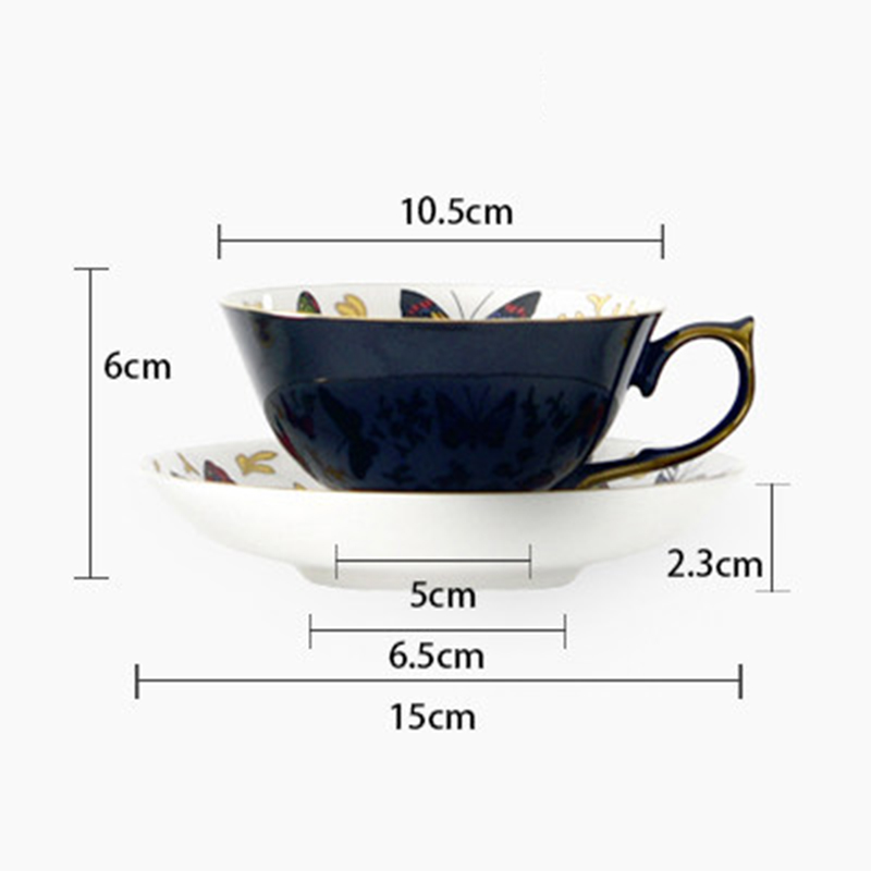 220ml Earl blue cup and saucer