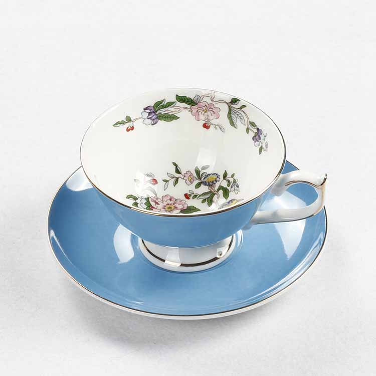 220ml blue cup and saucer