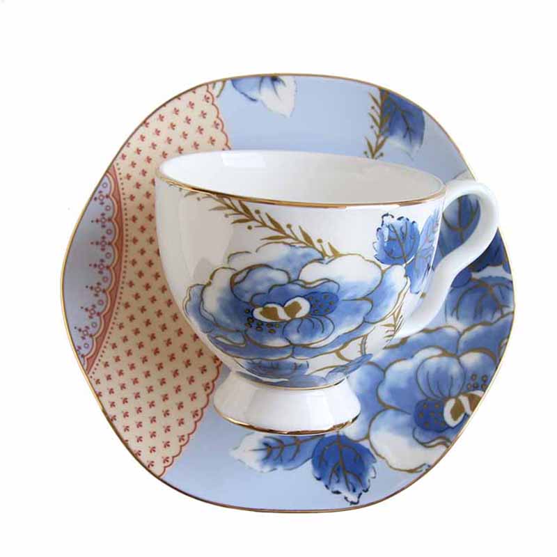 220ml blue cup and saucer