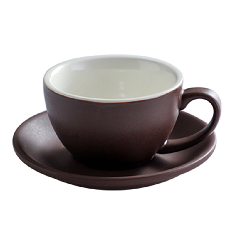 220ml brown cup and saucer