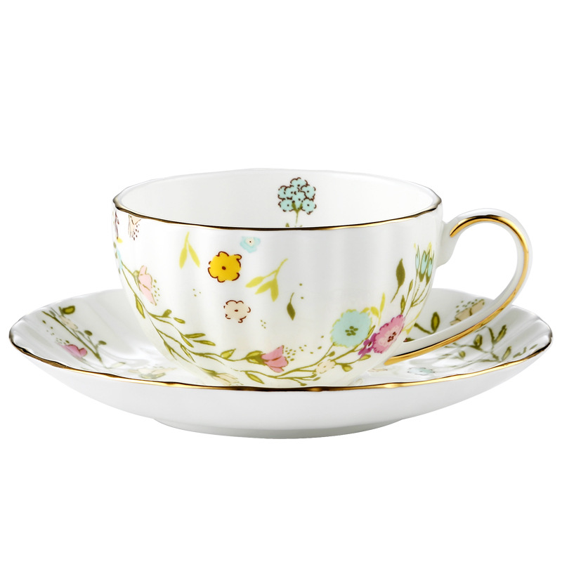220ml flower pattern cup and saucer