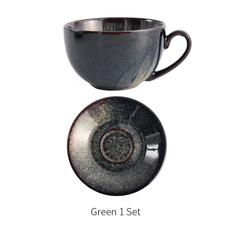 220ml green cup and saucer