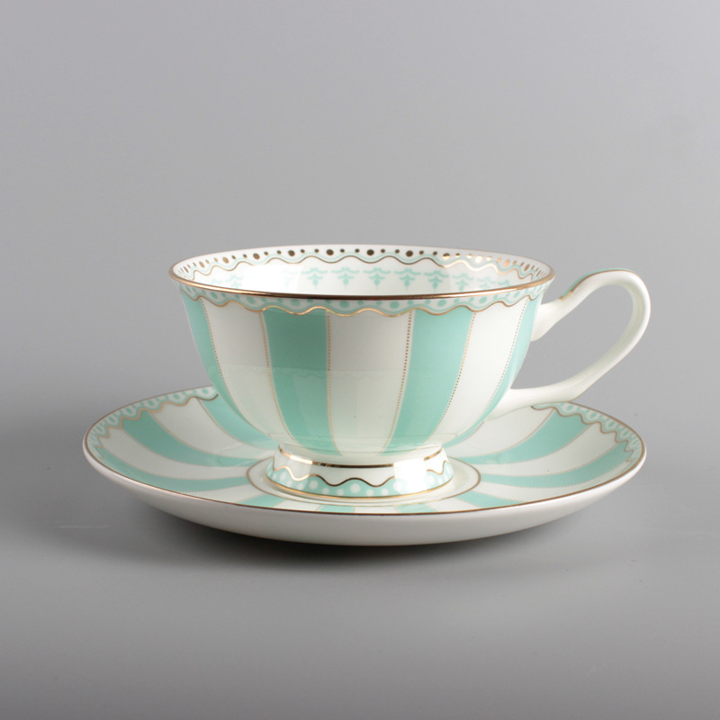 220ml green cup and saucer