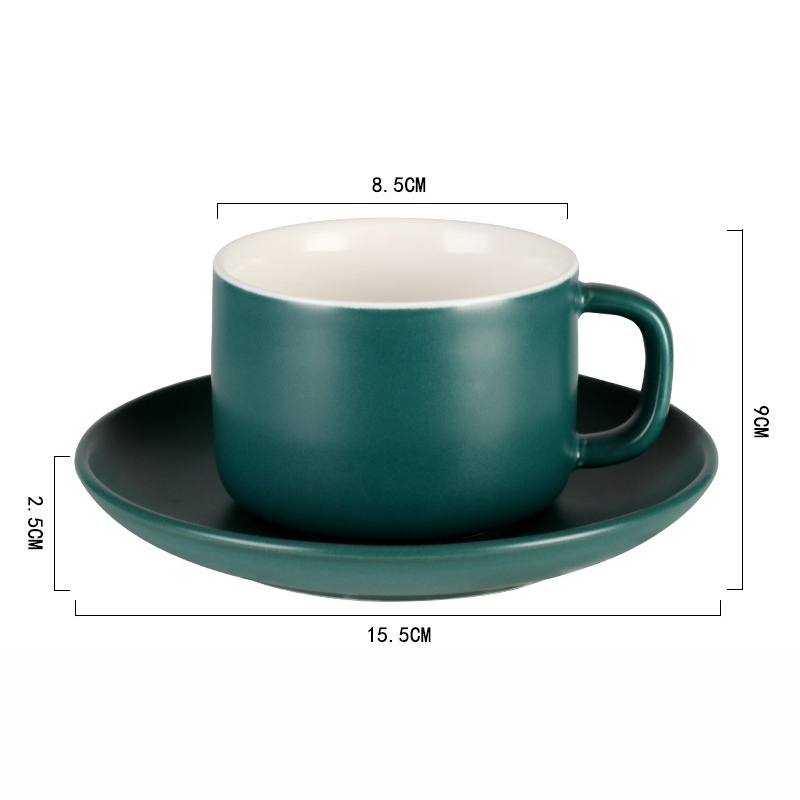 220ml green cup and saucer