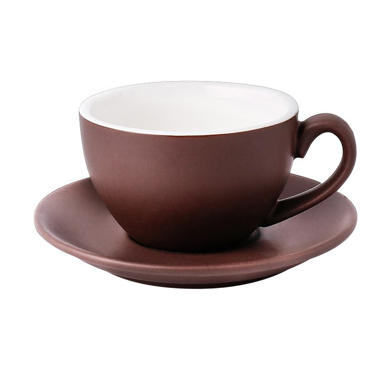 220ml matte brown cups and saucers