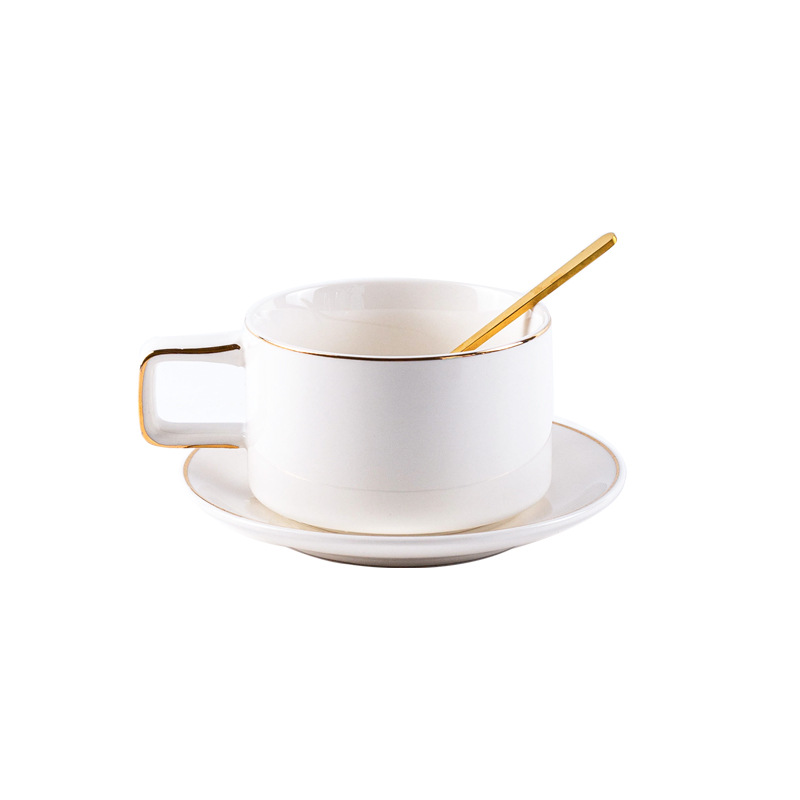 220ml milky white cup and saucer