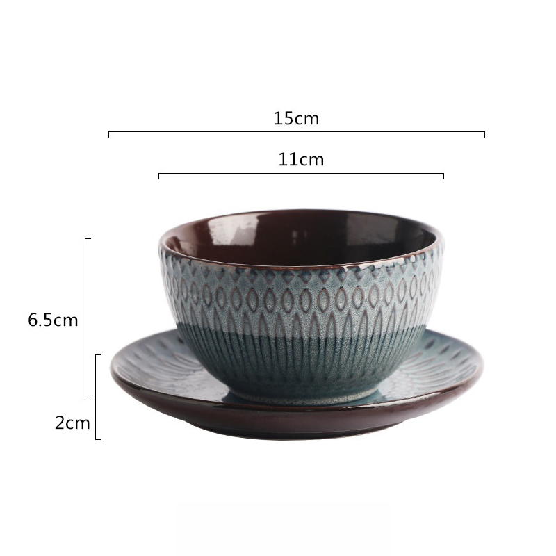 220ml oval point cup and saucer