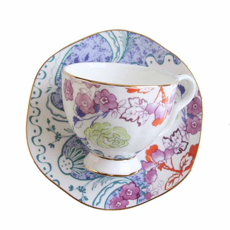 220ml purple cup and saucer