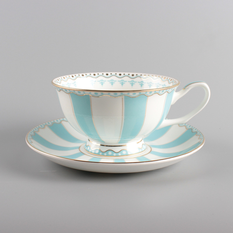 220ml sky blue cup and saucer
