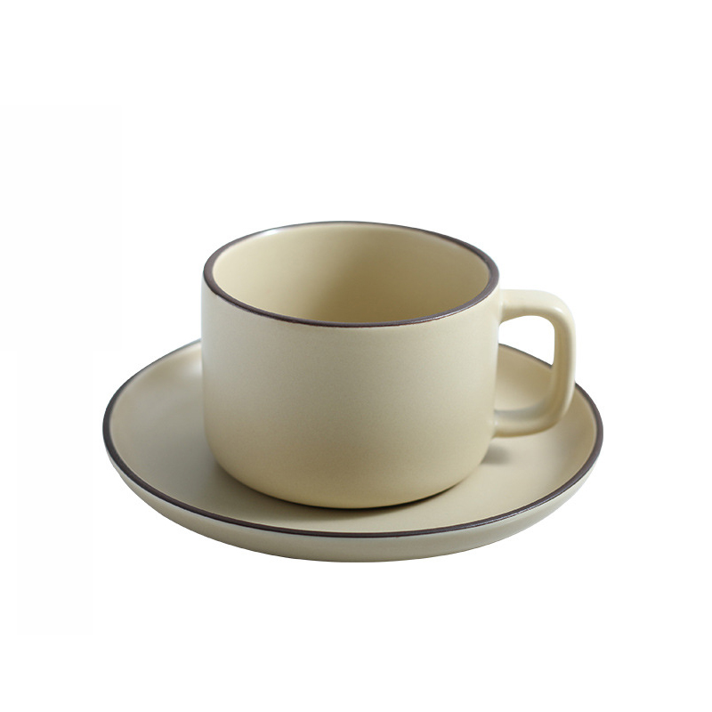 220ml yellow cup and saucer