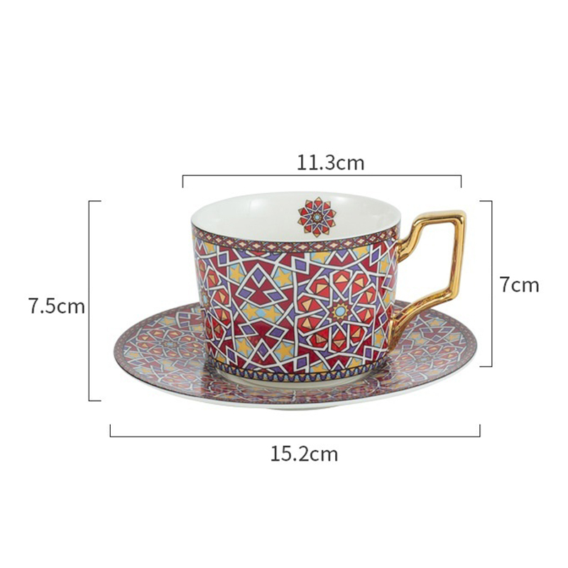 220mm Moroccan Cup & Saucer-A