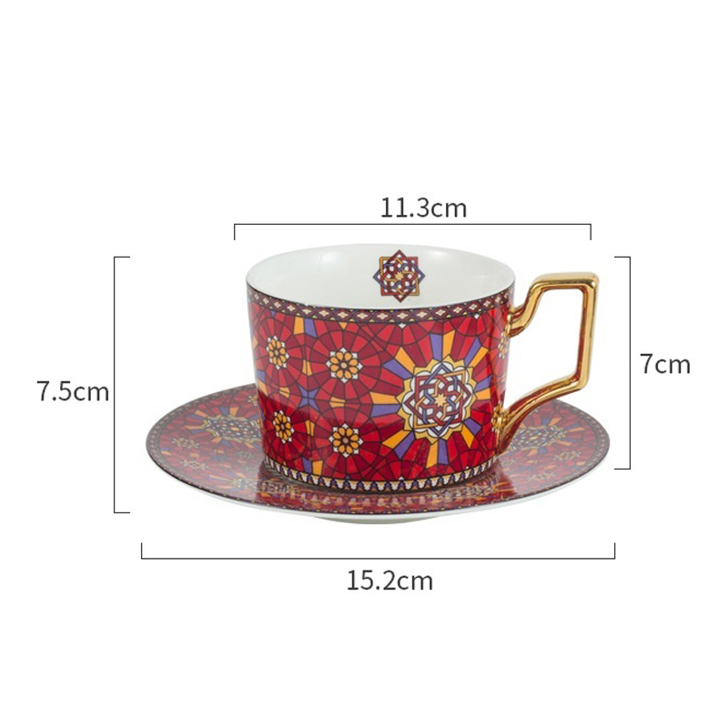 220mm Moroccan Cup & Saucer-B
