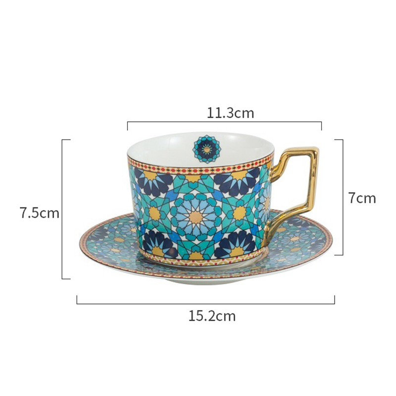 220mm Moroccan Cup & Saucer-D