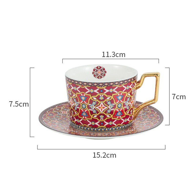 220mm Moroccan Cup & Saucer-F